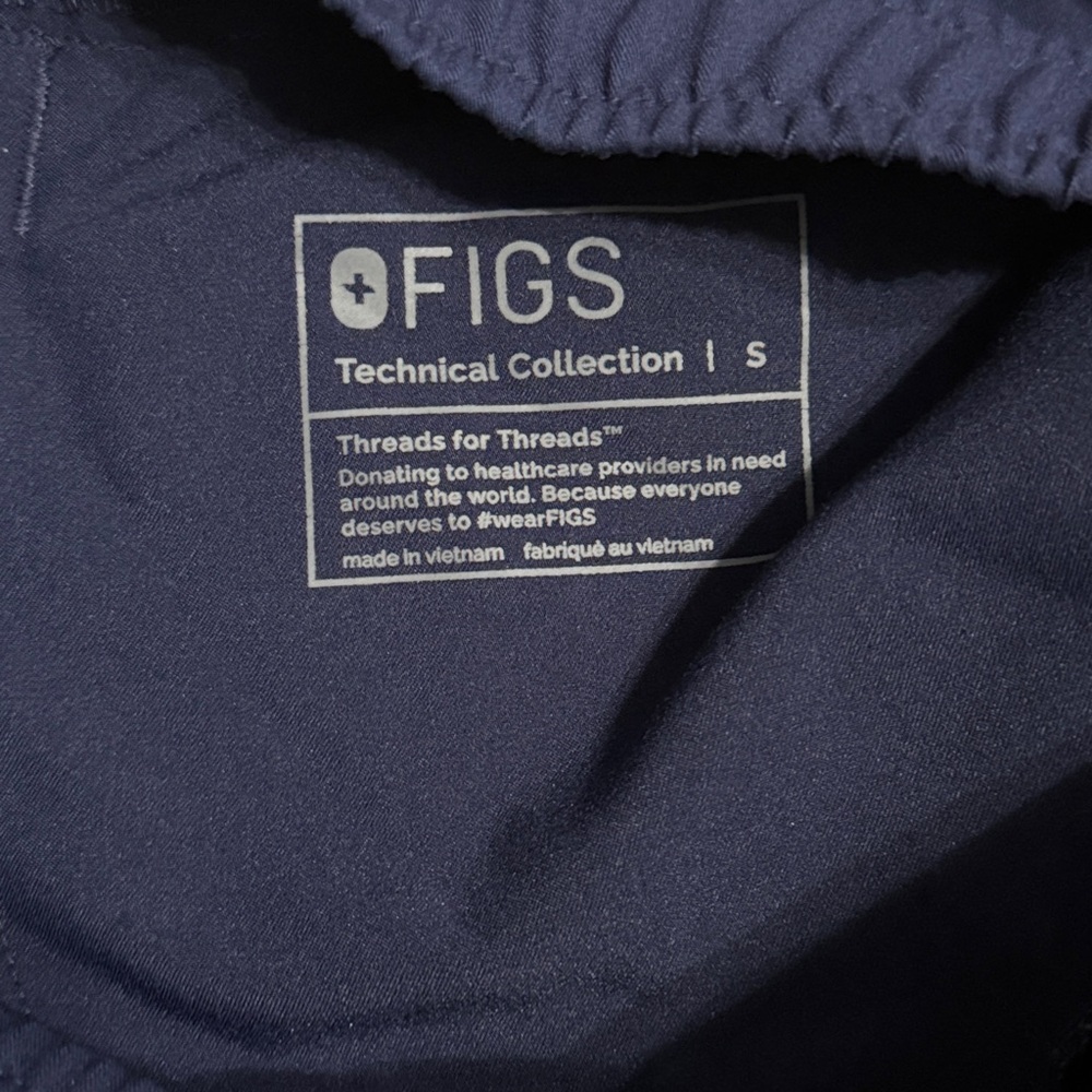 Figs Men's Navy Blue Jogger Pants Small - Picture 2 of 4
